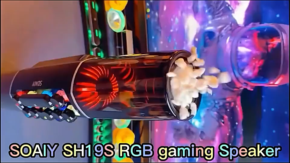 SOAIY SH19S High-power RGB Bluetooth Speaker Mechanical Keys 3D Surround Gaming PC Computer Bass Soundbar Subwoofer
