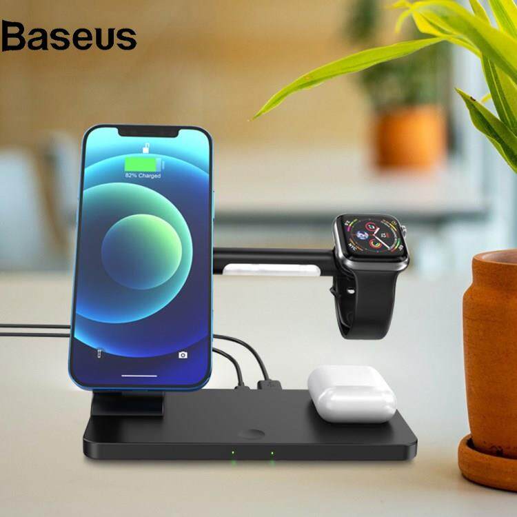 Baseus AK05 5-in-1 Wireless Charger Supporting Stand Desktop Fast Wireless Charging Station Dock