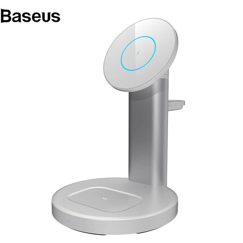 Baseus S36 3-in-1 15W Magnetic Wireless Charger Desktop Fast Charging Stand for iPhone 12 Series iWatch AirPods
