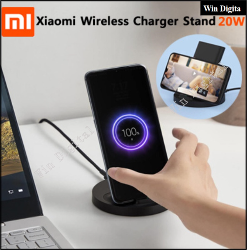 ❤ Xiaomi 20W Max Vertical Wireless Charger Flash Charging Qi Compatible Stand Holder Horizontal for Xiaomi Mi 9 MIX 2S Smartphone