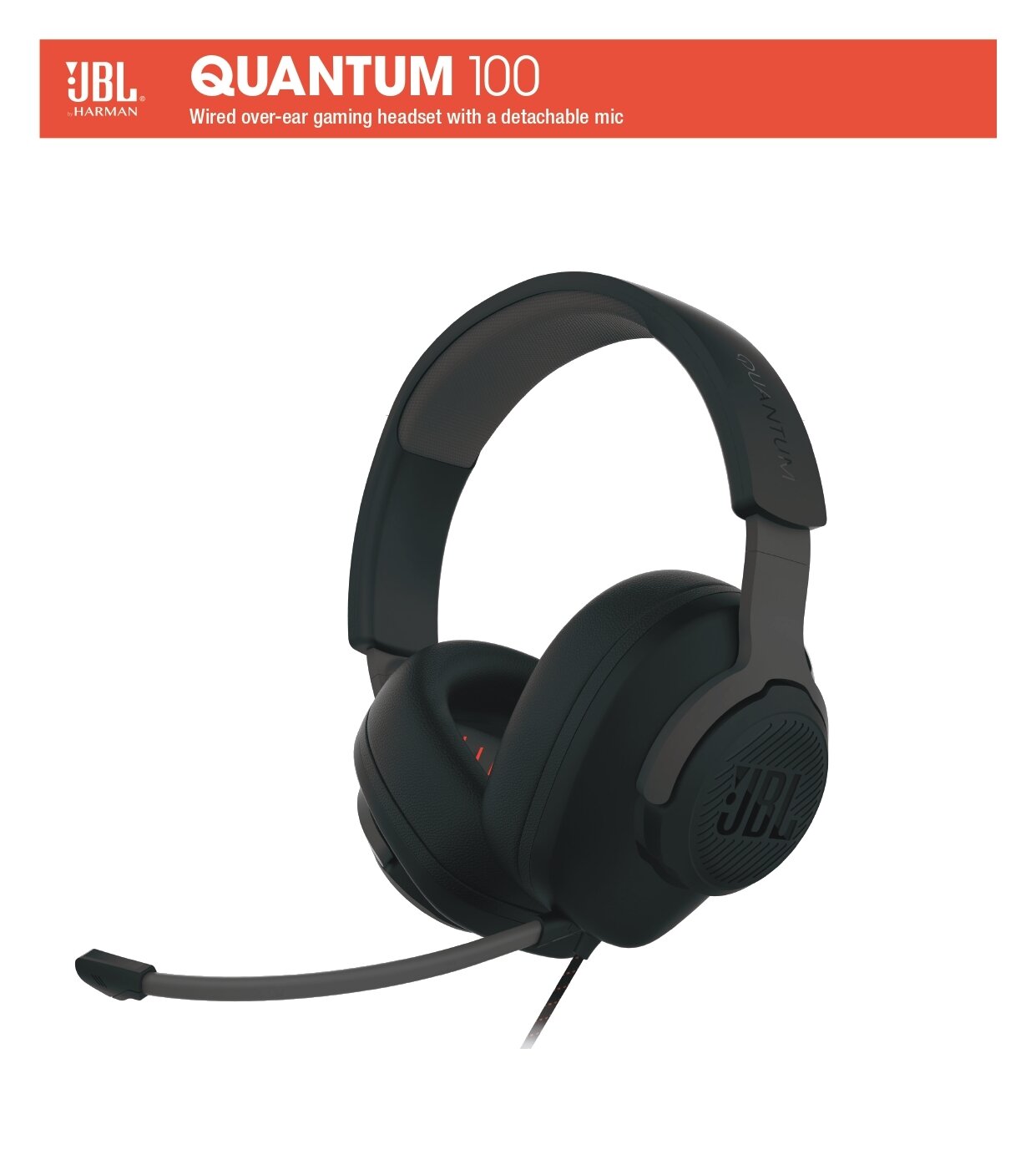 JBL Quantum 100 Wired gaming headphone  [ FREE SHIPPING ]