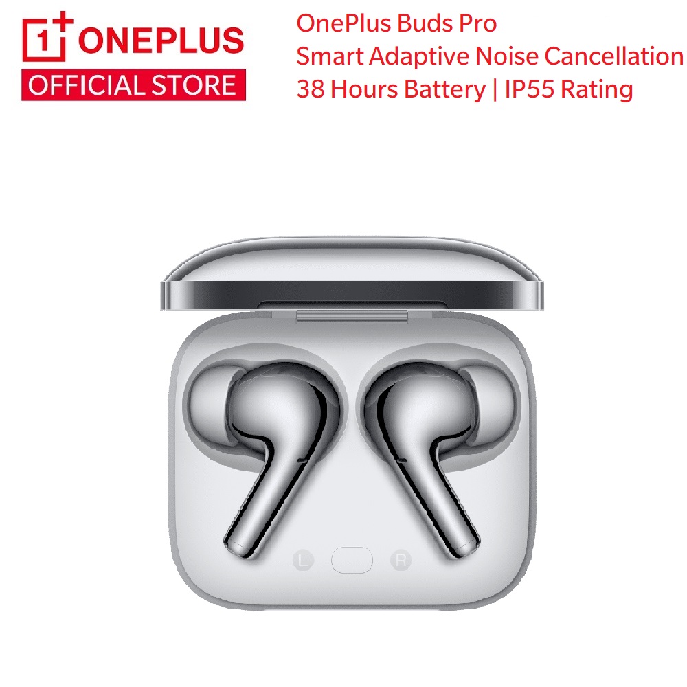 OnePlus Buds Pro Wireless EarBuds | One to One Exchange Warrty | 38 hours of battery life | IP55 Water-resistant | Smart Adaptive Noise Cancellation | Ultra-Low Latency | Dolby Atmos Support | Warp Ch