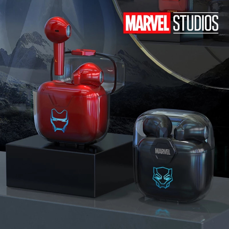 Marvel BTMV18 Iron Man Game Auriculares Noise Reduction Headset Dual Microphone Wireless Bluetooth Earphone Stereo Microphone