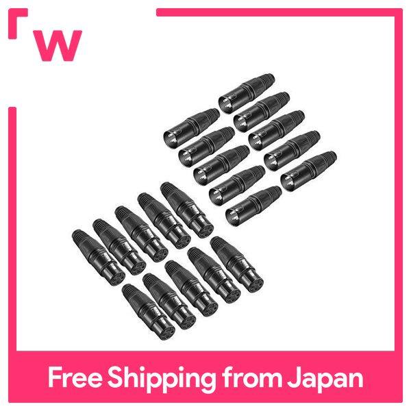 Neewer 20Pcs 3 Pin XLR Microphone Snake Plug Connector 10 Male And 10 Female Plug Cable Connector Microphone Audio Socket Made Of Zinc Alloy High Conductivity Ultra Low Noise